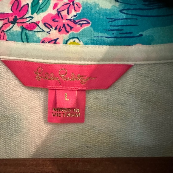 Lilly Pulitzer Positano Floral Half-Zip Pullover - Picture 4 of 4